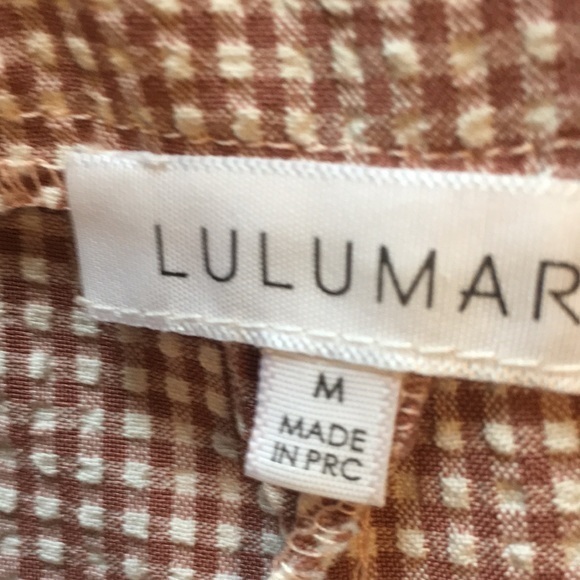 LULUMARI pink/mauve and white checked pants - Picture 9 of 12